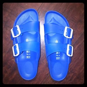 Blue Rubber Birkenstocks